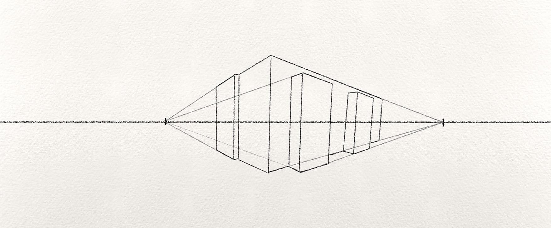 8 Step By Step Examples Of Two Point Perspective Drawing