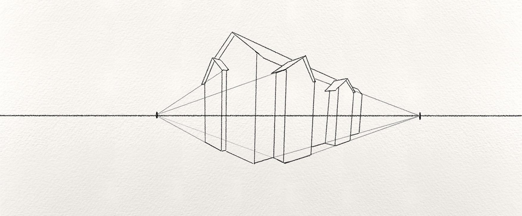 8 Step By Step Examples Of Two Point Perspective Drawing