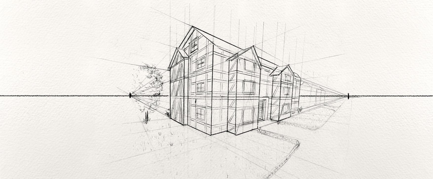 8 Step By Step Examples Of Two Point Perspective Drawing