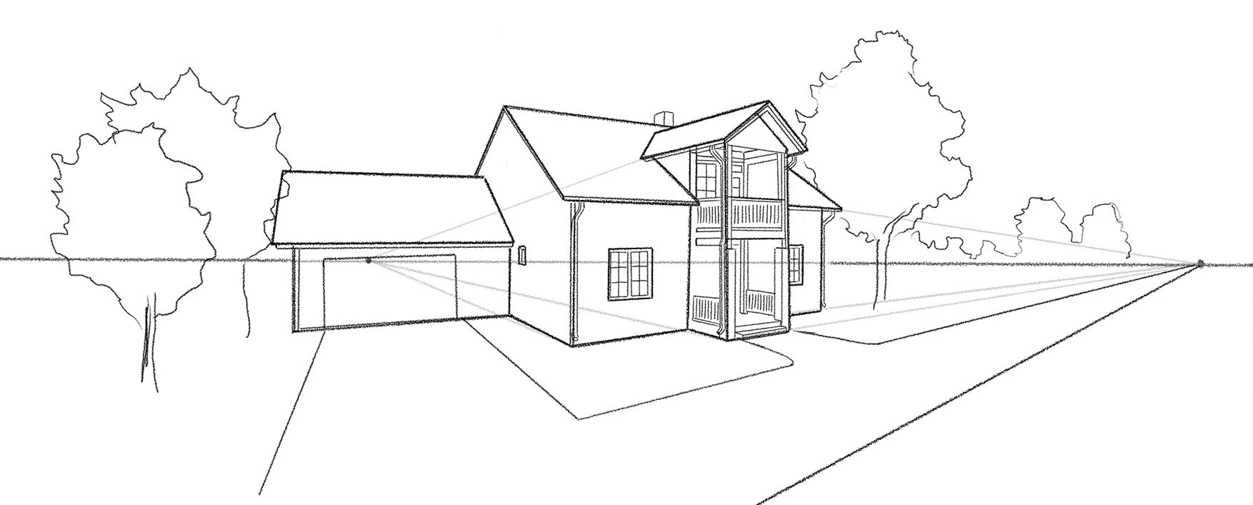 8 Step By Step Examples Of Two Point Perspective Drawing